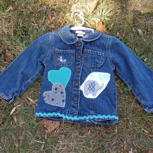 Handmade embellished denim jacket
